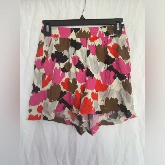 LAVIEPURE MAISON Fuchsia Floral Contemporary Shorts Y2K Dopamine Dressing Size S - Picture 3 of 10